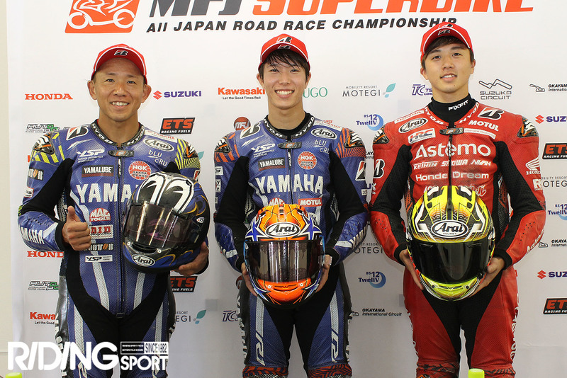 全日本RR第3戦SUGO【JSB1000レース1】岡本裕生、中須賀克行を下して初優勝!!